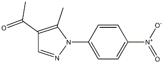 1-[5-methyl-1-(4-nitrophenyl)-1H-pyrazol-4-yl]ethan-1-one Struktur