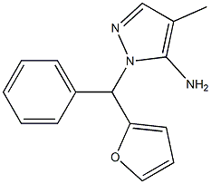 1-[furan-2-yl(phenyl)methyl]-4-methyl-1H-pyrazol-5-amine Struktur