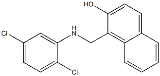 1-{[(2,5-dichlorophenyl)amino]methyl}naphthalen-2-ol Struktur