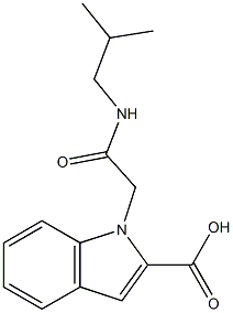 1-{[(2-methylpropyl)carbamoyl]methyl}-1H-indole-2-carboxylic acid Struktur