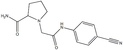 1-{[(4-cyanophenyl)carbamoyl]methyl}pyrrolidine-2-carboxamide Struktur