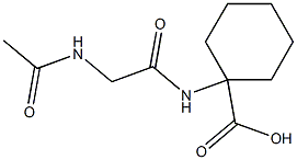 1-{[(acetylamino)acetyl]amino}cyclohexanecarboxylic acid Struktur