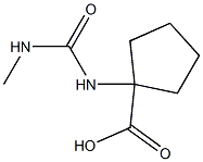 1-{[(methylamino)carbonyl]amino}cyclopentanecarboxylic acid Struktur