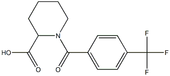 1-{[4-(trifluoromethyl)phenyl]carbonyl}piperidine-2-carboxylic acid Struktur