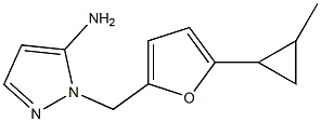 1-{[5-(2-methylcyclopropyl)-2-furyl]methyl}-1H-pyrazol-5-amine Struktur