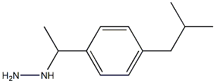 1-{1-[4-(2-methylpropyl)phenyl]ethyl}hydrazine Struktur