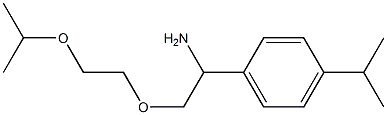 1-{1-amino-2-[2-(propan-2-yloxy)ethoxy]ethyl}-4-(propan-2-yl)benzene Struktur