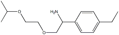 1-{1-amino-2-[2-(propan-2-yloxy)ethoxy]ethyl}-4-ethylbenzene Struktur