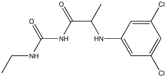 1-{2-[(3,5-dichlorophenyl)amino]propanoyl}-3-ethylurea Struktur