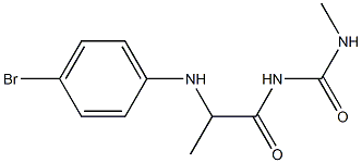 1-{2-[(4-bromophenyl)amino]propanoyl}-3-methylurea Struktur