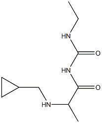 1-{2-[(cyclopropylmethyl)amino]propanoyl}-3-ethylurea Struktur