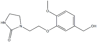 1-{2-[5-(hydroxymethyl)-2-methoxyphenoxy]ethyl}imidazolidin-2-one Struktur