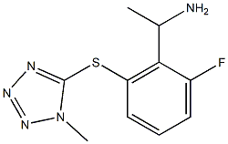 1-{2-fluoro-6-[(1-methyl-1H-1,2,3,4-tetrazol-5-yl)sulfanyl]phenyl}ethan-1-amine Struktur