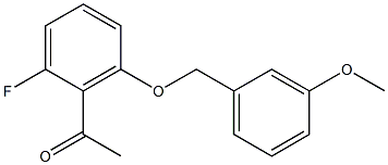 1-{2-fluoro-6-[(3-methoxyphenyl)methoxy]phenyl}ethan-1-one Struktur