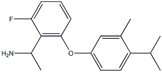 1-{2-fluoro-6-[3-methyl-4-(propan-2-yl)phenoxy]phenyl}ethan-1-amine Struktur