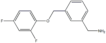 1-{3-[(2,4-difluorophenoxy)methyl]phenyl}methanamine Struktur