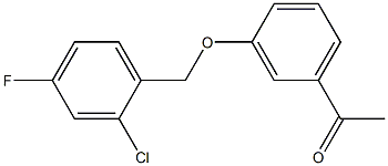 1-{3-[(2-chloro-4-fluorophenyl)methoxy]phenyl}ethan-1-one Struktur