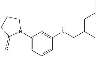 1-{3-[(2-methylpentyl)amino]phenyl}pyrrolidin-2-one Struktur