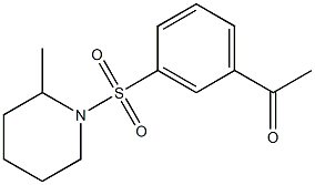 1-{3-[(2-methylpiperidine-1-)sulfonyl]phenyl}ethan-1-one Struktur