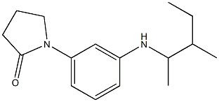 1-{3-[(3-methylpentan-2-yl)amino]phenyl}pyrrolidin-2-one Struktur