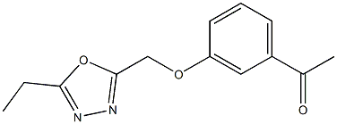 1-{3-[(5-ethyl-1,3,4-oxadiazol-2-yl)methoxy]phenyl}ethan-1-one Struktur