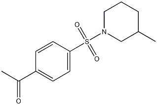 1-{4-[(3-methylpiperidine-1-)sulfonyl]phenyl}ethan-1-one Struktur