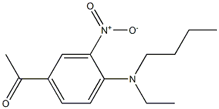 1-{4-[butyl(ethyl)amino]-3-nitrophenyl}ethan-1-one Struktur