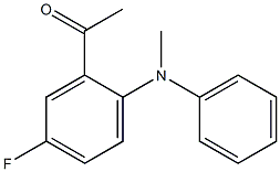 1-{5-fluoro-2-[methyl(phenyl)amino]phenyl}ethan-1-one Struktur