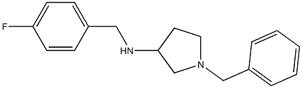 1-benzyl-N-[(4-fluorophenyl)methyl]pyrrolidin-3-amine Struktur