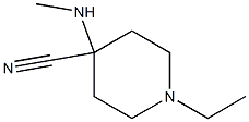 1-ethyl-4-(methylamino)piperidine-4-carbonitrile Struktur