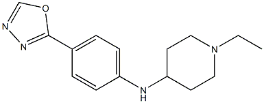 1-ethyl-N-[4-(1,3,4-oxadiazol-2-yl)phenyl]piperidin-4-amine Struktur