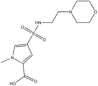 1-methyl-4-{[2-(morpholin-4-yl)ethyl]sulfamoyl}-1H-pyrrole-2-carboxylic acid Struktur