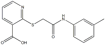 2-({[(3-methylphenyl)carbamoyl]methyl}sulfanyl)pyridine-3-carboxylic acid Struktur