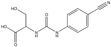 2-({[(4-cyanophenyl)amino]carbonyl}amino)-3-hydroxypropanoic acid Struktur