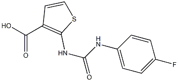 2-({[(4-fluorophenyl)amino]carbonyl}amino)thiophene-3-carboxylic acid Struktur