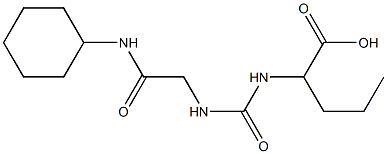 2-({[(cyclohexylcarbamoyl)methyl]carbamoyl}amino)pentanoic acid Struktur