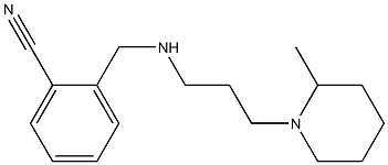 2-({[3-(2-methylpiperidin-1-yl)propyl]amino}methyl)benzonitrile Struktur