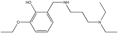 2-({[3-(diethylamino)propyl]amino}methyl)-6-ethoxyphenol Struktur