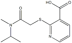 2-({[methyl(propan-2-yl)carbamoyl]methyl}sulfanyl)pyridine-3-carboxylic acid Struktur