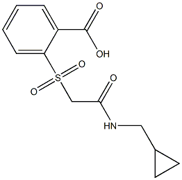 2-({2-[(cyclopropylmethyl)amino]-2-oxoethyl}sulfonyl)benzoic acid Struktur