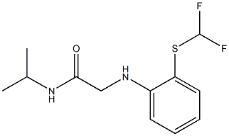 2-({2-[(difluoromethyl)sulfanyl]phenyl}amino)-N-(propan-2-yl)acetamide Struktur