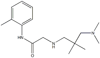 2-({2-[(dimethylamino)methyl]-2-methylpropyl}amino)-N-(2-methylphenyl)acetamide Struktur