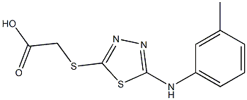 2-({5-[(3-methylphenyl)amino]-1,3,4-thiadiazol-2-yl}sulfanyl)acetic acid Struktur