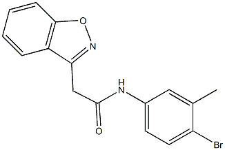 2-(1,2-benzisoxazol-3-yl)-N-(4-bromo-3-methylphenyl)acetamide Struktur