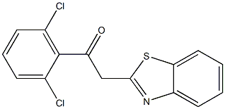 2-(1,3-benzothiazol-2-yl)-1-(2,6-dichlorophenyl)ethan-1-one Struktur