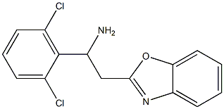 2-(1,3-benzoxazol-2-yl)-1-(2,6-dichlorophenyl)ethan-1-amine Struktur