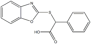 2-(1,3-benzoxazol-2-ylsulfanyl)-2-phenylacetic acid Struktur