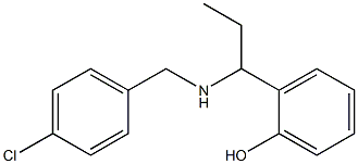 2-(1-{[(4-chlorophenyl)methyl]amino}propyl)phenol Struktur