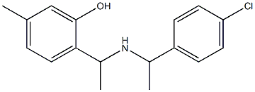 2-(1-{[1-(4-chlorophenyl)ethyl]amino}ethyl)-5-methylphenol Struktur