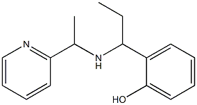 2-(1-{[1-(pyridin-2-yl)ethyl]amino}propyl)phenol Struktur